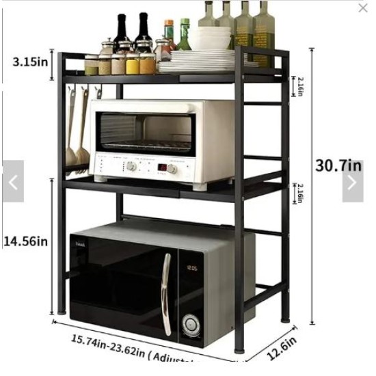 رفوف معدنيه للميكرويف واغراض المطبخ